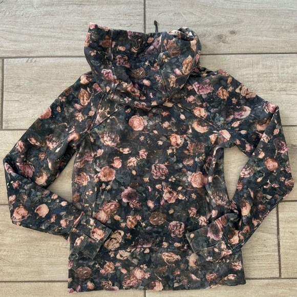 Lululemon Scuba Hoodie Light Cotton Fleece Frosted Rose Multi Size 8 - Picture 8 of 9